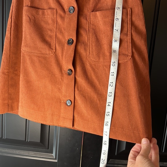 Terracotta Corduroy A Line Skirt - Picture 13 of 14